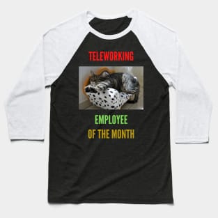 Teleworking - Employee of the Month - The Cat Baseball T-Shirt